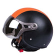 GXT Electric Vehicle Half Cover Four Seasons Retro Helmet, Size: L(Black Orange) - free shipping - PMC TechLife - Order now!