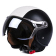 GXT Electric Vehicle Half Cover Four Seasons Retro Helmet, Size: L(Black White) - free shipping - PMC TechLife - Order now!