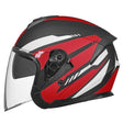 GXT Electric Vehicle Four Seasons Sun Protection & Windshield Double Lens Helmet, Size: L(Matt Black Red) - free shipping - PMC TechLife - Order now!
