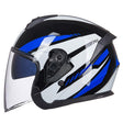 GXT Electric Vehicle Four Seasons Sun Protection & Windshield Double Lens Helmet, Size: L(Bright Black Blue) - free shipping - PMC TechLife - Order now!