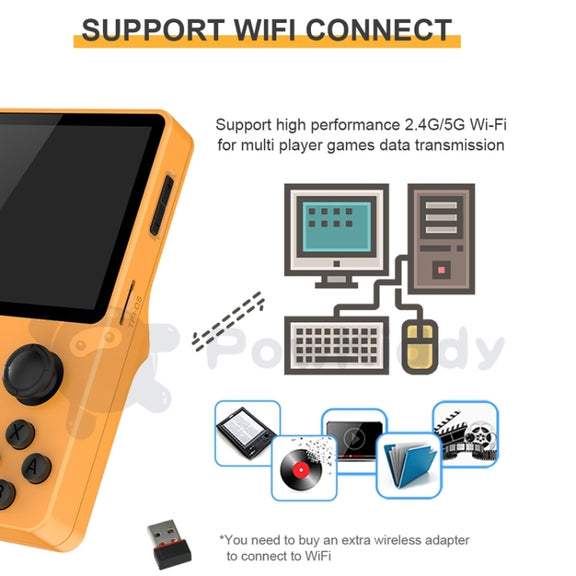 POWKIDDY RGB20S  3.5-Inch IPS Screen Retro Open Source Handheld Game Console 16GB Without Game(Purple)