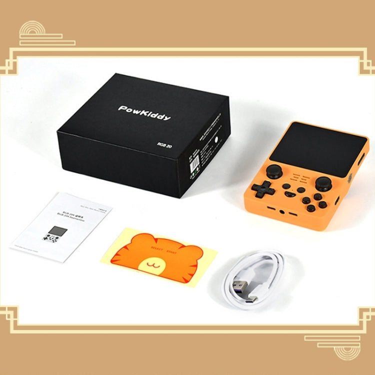 POWKIDDY RGB20S  3.5-Inch IPS Screen Retro Open Source Handheld Game Console 16GB+64GB 15,000 Games(Black)