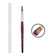 Red Wood Handle Kolinsky Hair Nail Art Brush No. 14