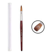 Red Wood Handle Kolinsky Hair Nail Art Brush No. 16