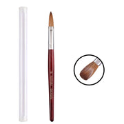 Red Wood Handle Kolinsky Hair Nail Art Brush No. 18