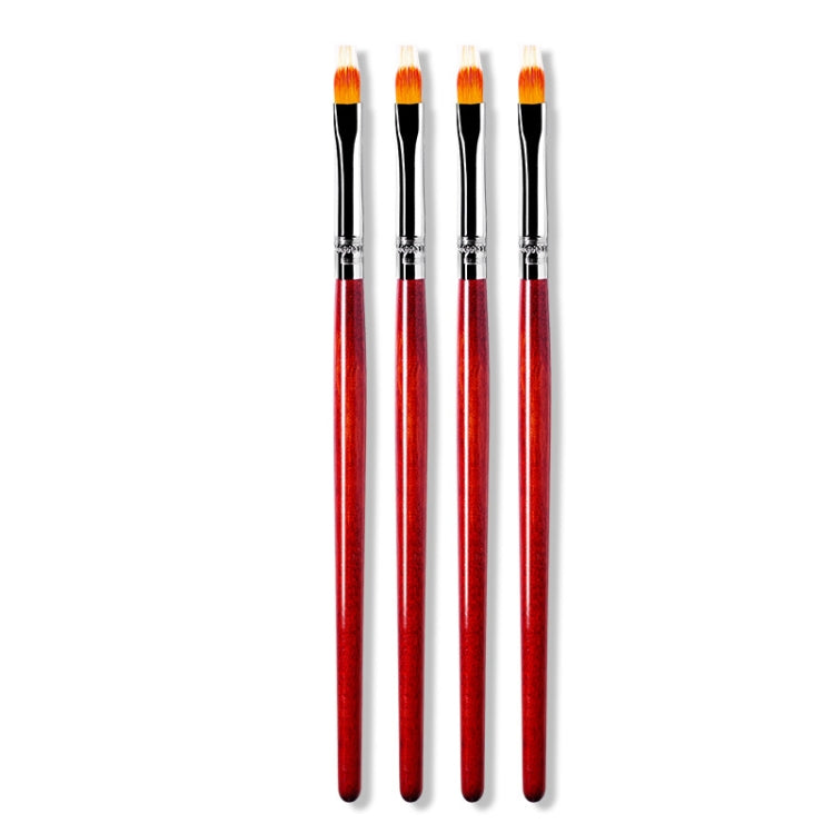 Nail Pen Wooden Pole Tool Gradient Dyeing Pen Multi-Line Hooking Tool(No.14 Sweeping Pen)