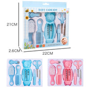 7 in 1 Baby Care Set Baby Daily Cleaning Tools Kit(Blue)