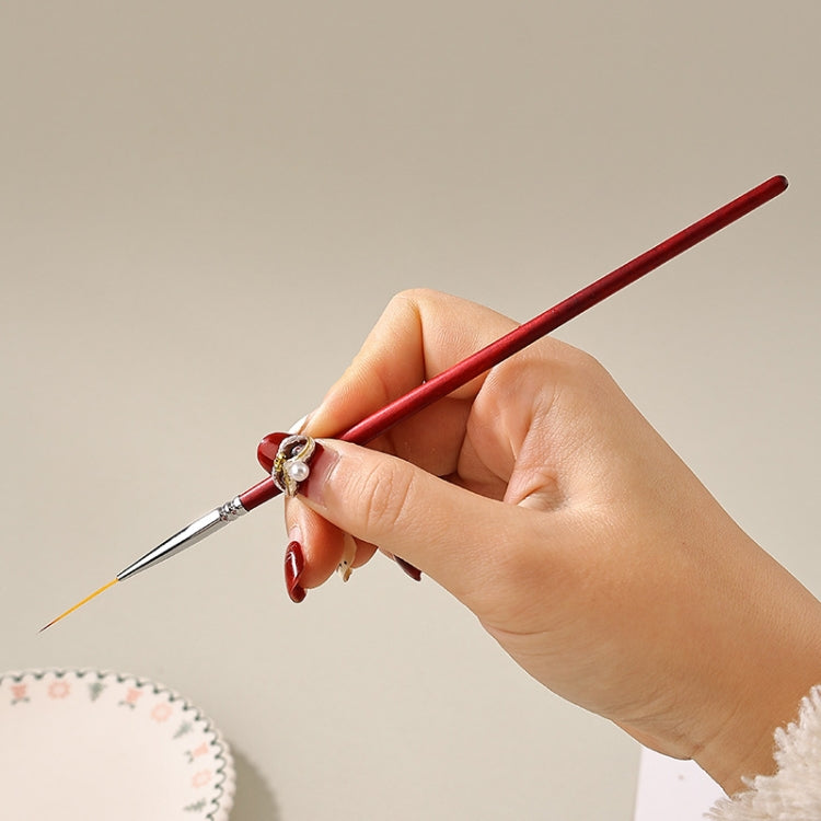 No.2 0.9cm Nail Fine Line Pulling Pen Color Painting Flower Pen Fine Outline Nail Art Pen