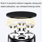 Air Outlet Type Aluminum Alloy Car Magnetic Suction Bracket Navigation Phone Holder(Silver)