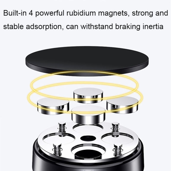 Air Outlet Type Aluminum Alloy Car Magnetic Suction Bracket Navigation Phone Holder(Silver)