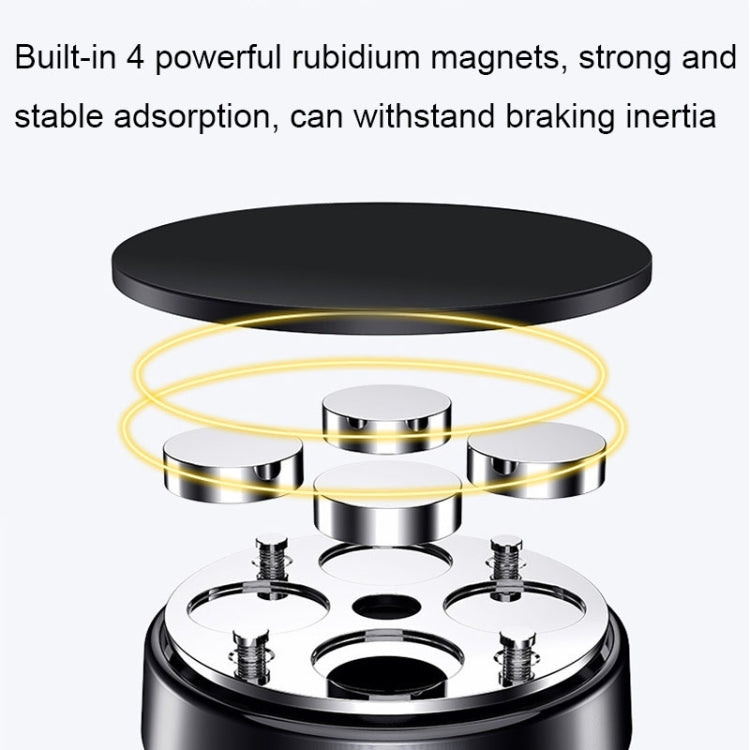 Air Outlet Type Aluminum Alloy Car Magnetic Suction Bracket Navigation Phone Holder(Silver)
