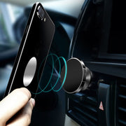 Air Outlet Type Aluminum Alloy Car Magnetic Suction Bracket Navigation Phone Holder(Silver)