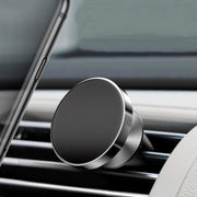 Air Outlet Type Aluminum Alloy Car Magnetic Suction Bracket Navigation Phone Holder(Silver)