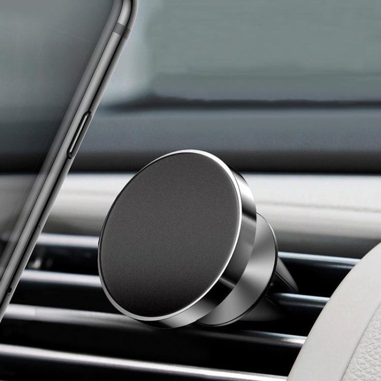 Air Outlet Type Aluminum Alloy Car Magnetic Suction Bracket Navigation Phone Holder(Gold)
