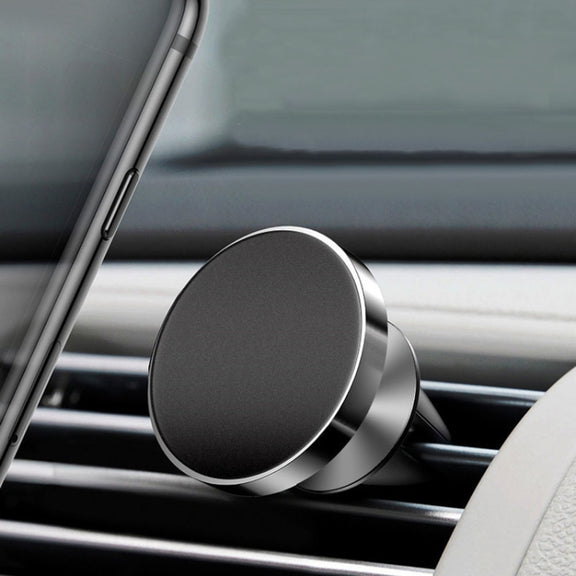 Air Outlet Type Aluminum Alloy Car Magnetic Suction Bracket Navigation Phone Holder(Gold)