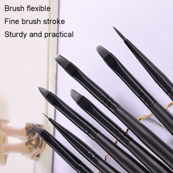 10pcs/set Wooden Pole Manicure Drawing Pen Light Therapy Painting Pen