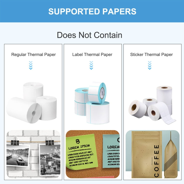 C17 Bluetooth Pocket Mini Label Printer Inkless Thermal Printer Wireless Photo Printer(Blue)