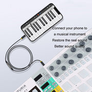 1m JINGHUA 3.5mm Cable Audio Conversion Microphone Two-way Transcriber