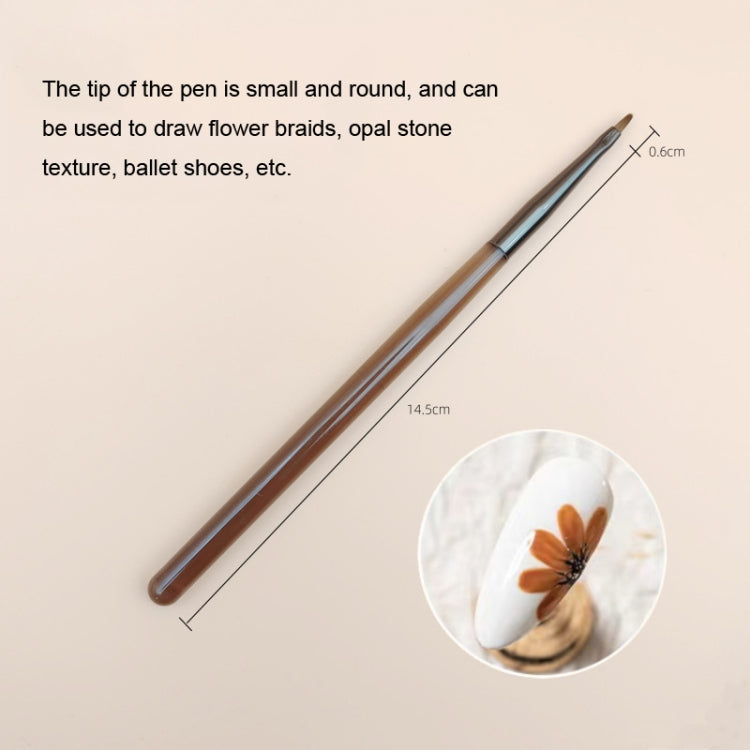 Brown Nail Art Pen Set Colorful Drawing Tools, Style: Petals Pen