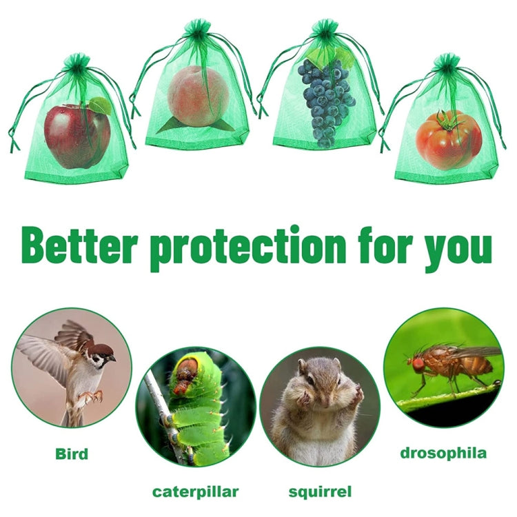 100pcs /Pack  Fruit Protection Bag Anti-Insect And Anti-Bird Net Bag 15 x 20cm(White)