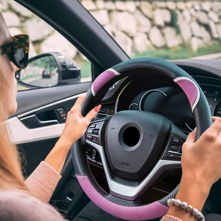 38cm Cute Rabbit Women Cartoon Car Steering Wheel Cover, Color: Round Black