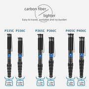 BEXIN P405CF-S Carbon Fiber Monopod Travel Shooting Mobile Phone Live Selfie Bracket Retractable Portable Monopod
