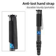 BEXIN P405CF-S Carbon Fiber Monopod Travel Shooting Mobile Phone Live Selfie Bracket Retractable Portable Monopod
