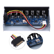 7 Port USB2.0 Optical Drive Bit Front Panel, Style: Side Plug