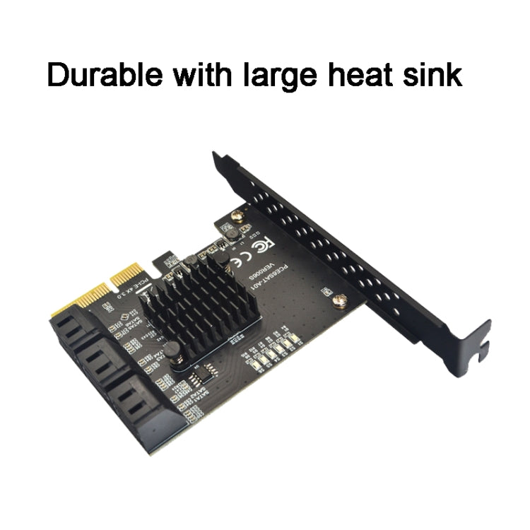 PCIE  4X To 6 Port  SATA 3.0 Adapter Expansion Card ASMedia ASM1166 Converter