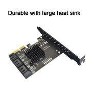 PCIE  4X To 6 Port  SATA 3.0 Adapter Expansion Card ASMedia ASM1166 Converter