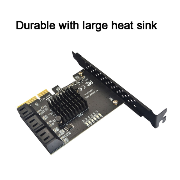 PCIE 4X To 10 Port  SATA 3.0 Adapter Expansion Card ASMedia ASM1166 Converter