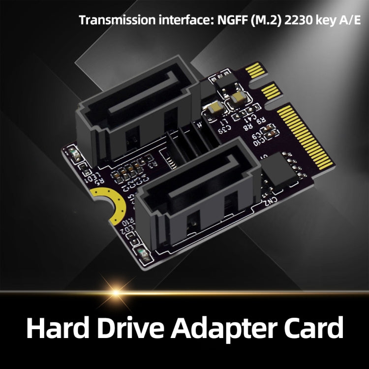 M2 to SATA3.0 Adapter Card PCI-E3.0 Card KEY A+E WiFi M.2 to SATA JMB582 Chip(Black)