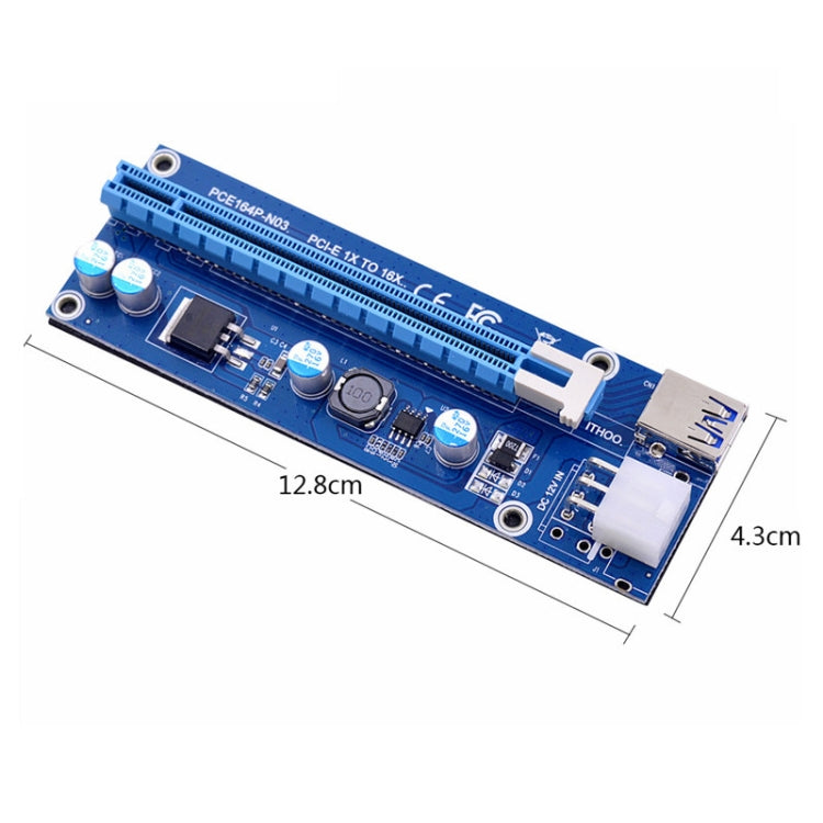 PCE164P-N03 VER006C Mini PCI-E 1X To 16X Riser For Laptop External Image Card, Spec: Blackboard 4pin