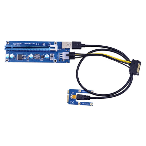 PCE164P-N03 VER006C Mini PCI-E 1X To 16X Riser For Laptop External Image Card, Spec: Blackboard 4pin