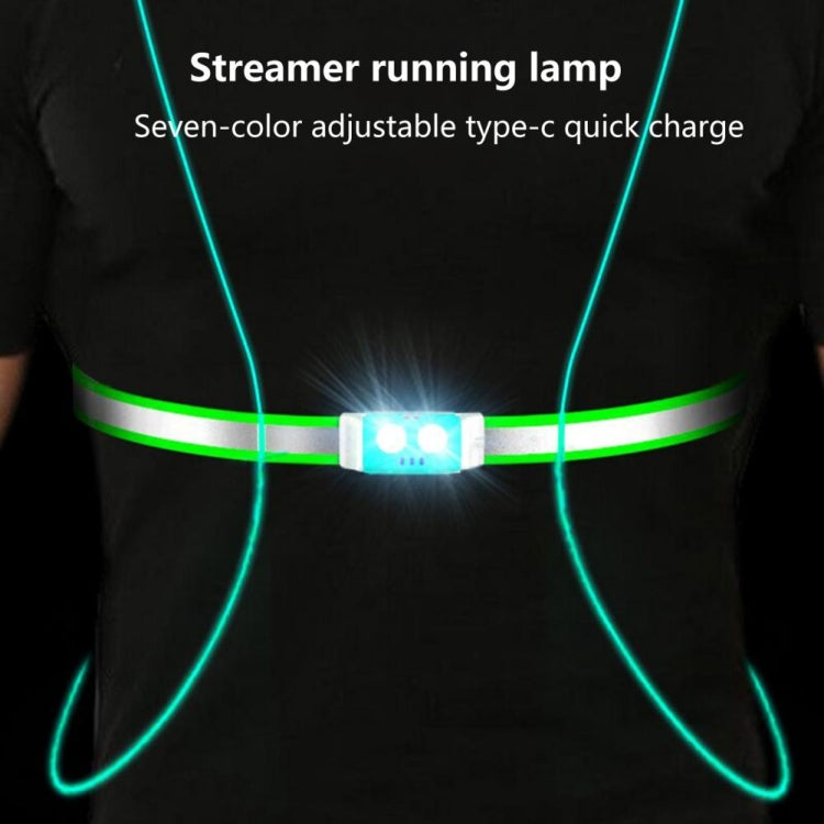 USB Rechargeable Running Light Strap Chest Light(Dark Blue)