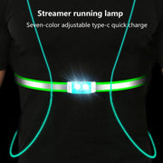 USB Rechargeable Running Light Strap Chest Light(Dark Blue)