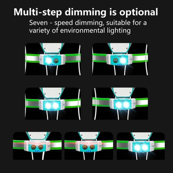 USB Rechargeable Running Light Strap Chest Light(Dark Blue)