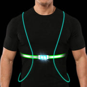 USB Rechargeable Running Light Strap Chest Light(Dark Blue)