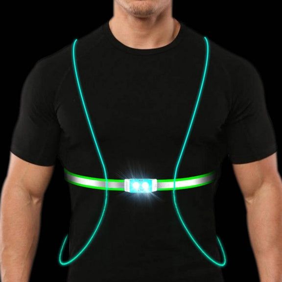 USB Rechargeable Running Light Strap Chest Light(Dark Blue)