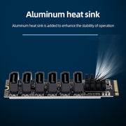 M2 M-EKY PCIE3.0 To SATA6G Transfer Expansion Card 6 Port Hard Disk Expansion Adapter Card(PH516)