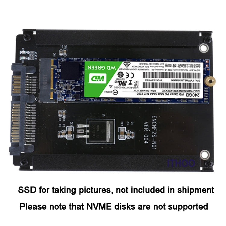 ENCNF2S-N01 NGFF To SATA3 Transfer Card M.2 KEY B-M SSD To 6Gbps Interface Conversion Adapter With SATA 22pin Cable