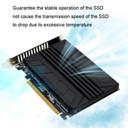 NVMe M.2 MKEY SSD RAID Array Motherboard PCIE Split Card Heatsink