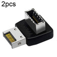 2pcs USB3.1 Type-E Computer Motherboard Interface 90 Degrees Elbow Front Type-C Adapter(PH74A) - Cable & Adapters by PMC TechLife | Online Shopping South Africa | PMC TechLife | Buy Now Pay Later Mobicred