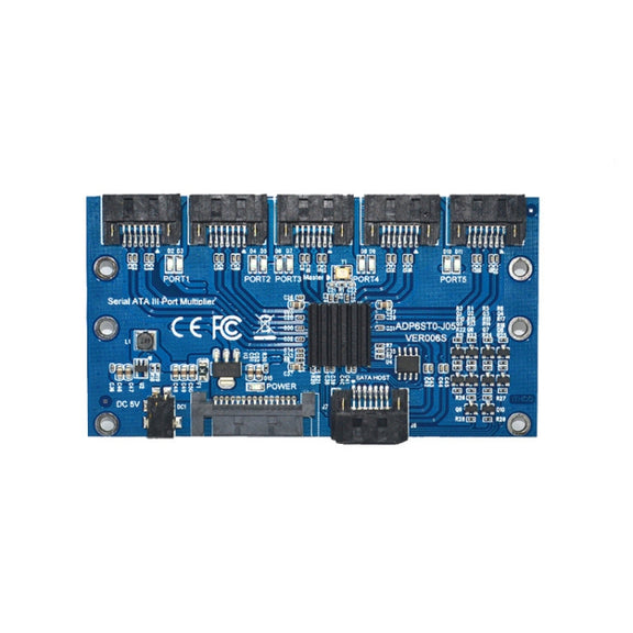 SATA3.0 6Gbps JMB575 Chip SATA Expansion Card 1 to 5 Port Riser Card
