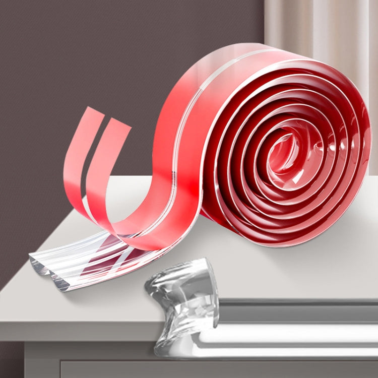 PVC Household Transparent Anti-collision Strip Furniture Soft Edge Protector, Specification: 1 cm x 1 m
