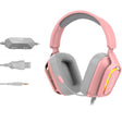 Ajazz AX368 Computer Game Audio Recognition RGB Headset 3.5mm Version (Pink) - free shipping - PMC TechLife - Order now!