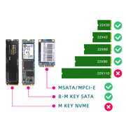 SATA 22PIN To MSATA Or M.2 NGFF SATA Card 2 In 1 SSD Converter Card Only Card