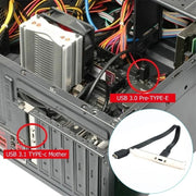 USB 3.1 Type-E To USB-C / Type-C Connector Front Panel Header 0.3m High Profile Bracket