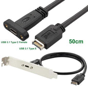 USB 3.1 Type-E To USB-C / Type-C Connector Front Panel Header 0.3m High Profile Bracket