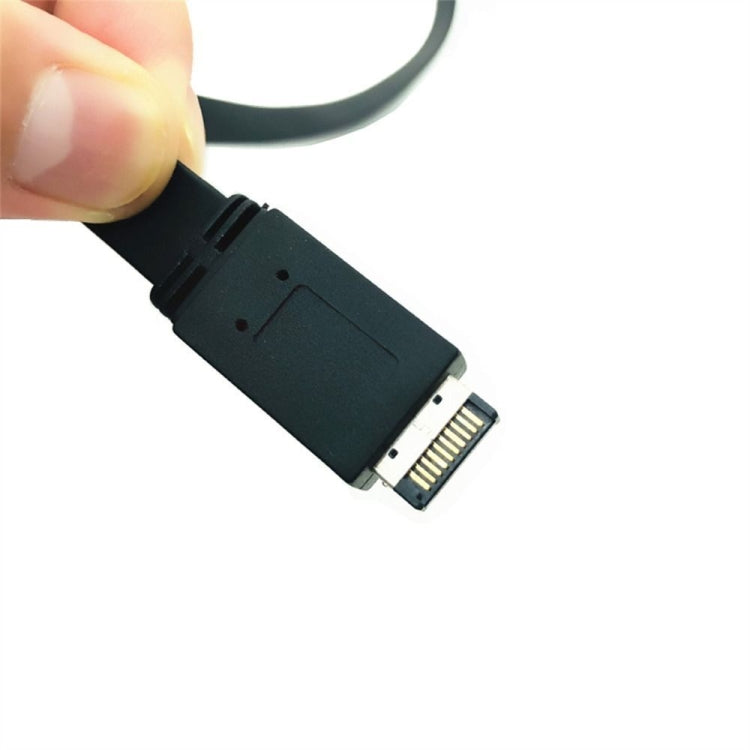 USB 3.1 Type-E To USB-C / Type-C Connector Front Panel Header 0.3m High Profile Bracket